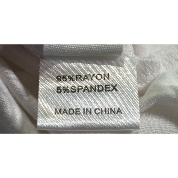 White Long-Sleeve Mock Neck Stretch Top By Trendy - Picture 5 of 10